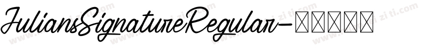 JuliansSignatureRegular字体转换