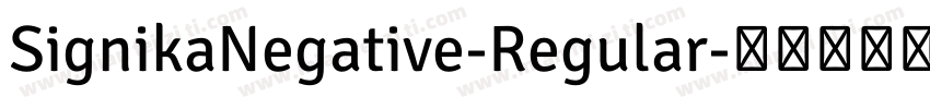 SignikaNegative-Regular字体转换