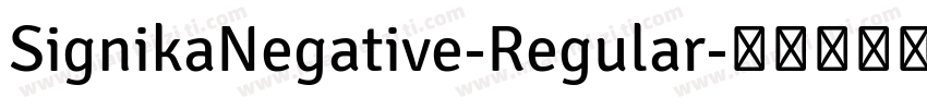 SignikaNegative-Regular字体转换