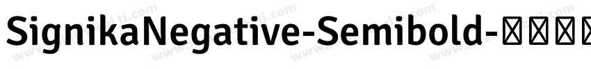 SignikaNegative-Semibold字体转换