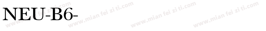 NEU-B6字体转换