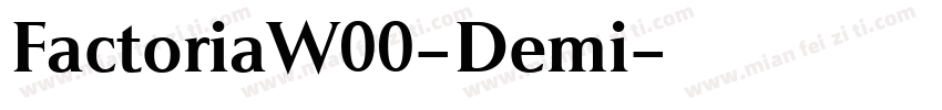 FactoriaW00-Demi字体转换