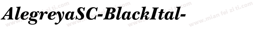 AlegreyaSC-BlackItal字体转换
