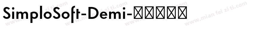 SimploSoft-Demi字体转换