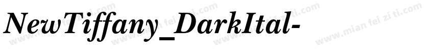 NewTiffany_DarkItal字体转换