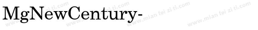 MgNewCentury字体转换