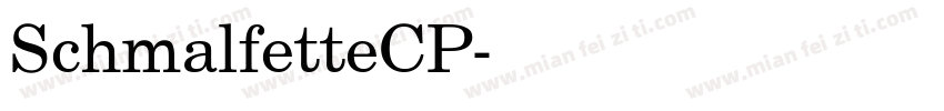 SchmalfetteCP字体转换