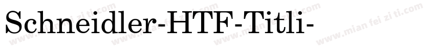 Schneidler-HTF-Titli字体转换