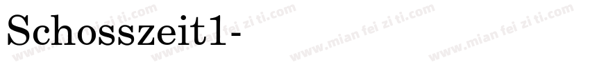Schosszeit1字体转换