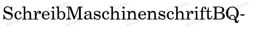 SchreibMaschinenschriftBQ字体转换