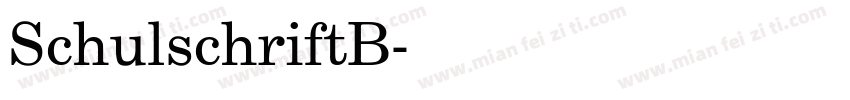 SchulschriftB字体转换