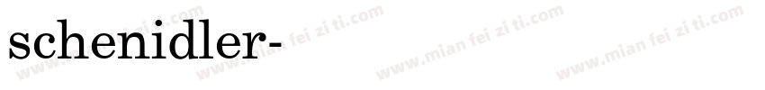schenidler字体转换