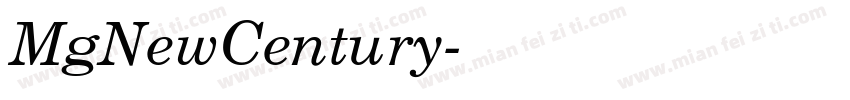 MgNewCentury字体转换