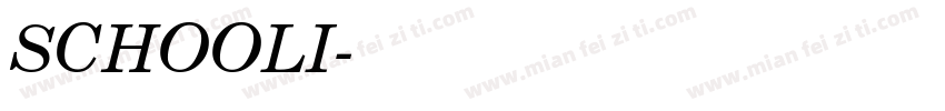 SCHOOLI字体转换