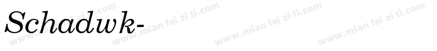Schadwk字体转换