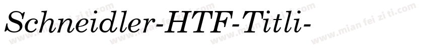 Schneidler-HTF-Titli字体转换