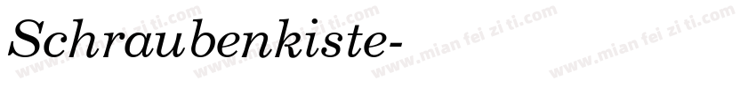 Schraubenkiste字体转换