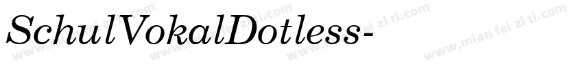 SchulVokalDotless字体转换