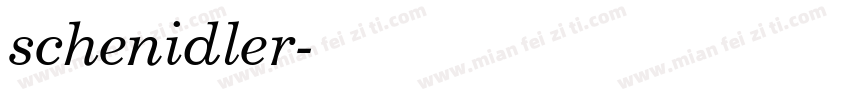 schenidler字体转换