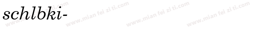 schlbki字体转换