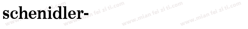 schenidler字体转换