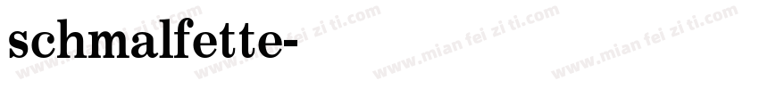 schmalfette字体转换