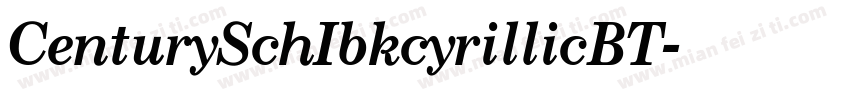 CenturySchIbkcyrillicBT字体转换