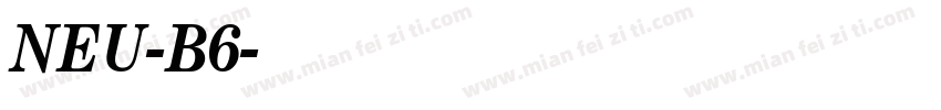 NEU-B6字体转换