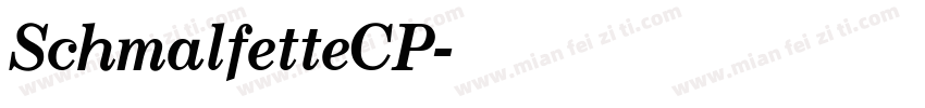 SchmalfetteCP字体转换
