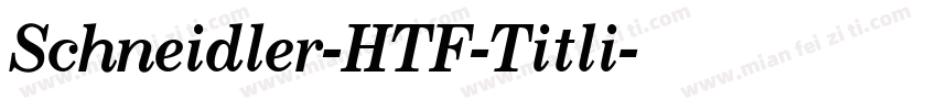 Schneidler-HTF-Titli字体转换