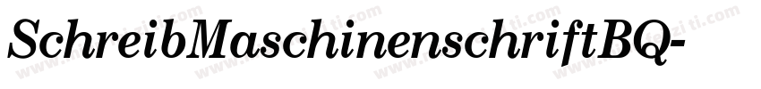 SchreibMaschinenschriftBQ字体转换