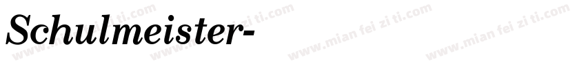 Schulmeister字体转换