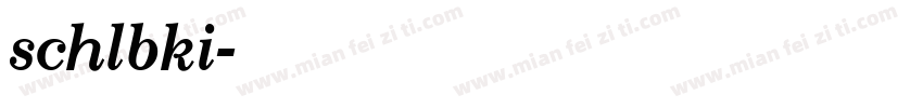 schlbki字体转换