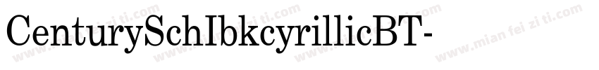 CenturySchIbkcyrillicBT字体转换