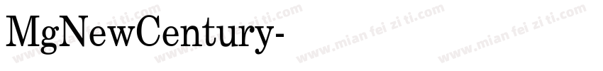MgNewCentury字体转换