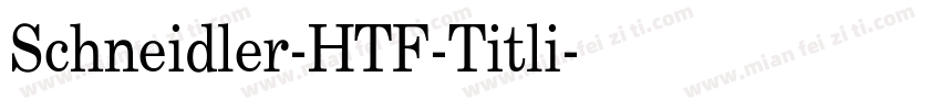 Schneidler-HTF-Titli字体转换