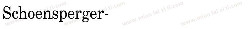 Schoensperger字体转换