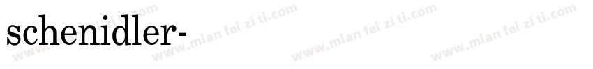 schenidler字体转换