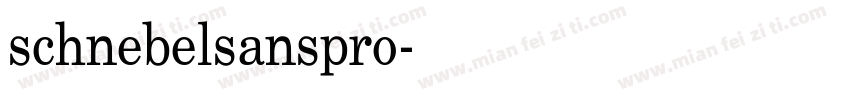 schnebelsanspro字体转换