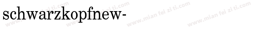 schwarzkopfnew字体转换