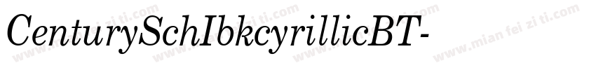 CenturySchIbkcyrillicBT字体转换