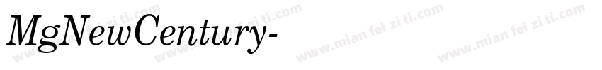MgNewCentury字体转换