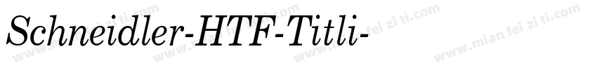 Schneidler-HTF-Titli字体转换