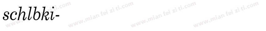 schlbki字体转换