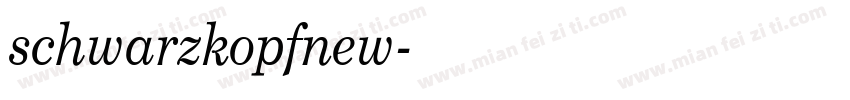 schwarzkopfnew字体转换