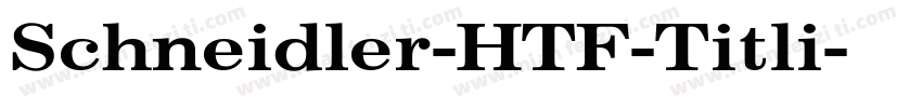 Schneidler-HTF-Titli字体转换