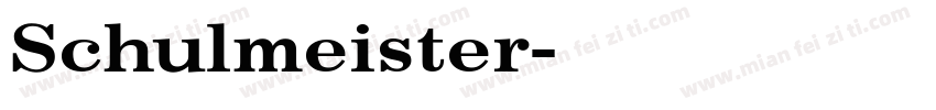 Schulmeister字体转换