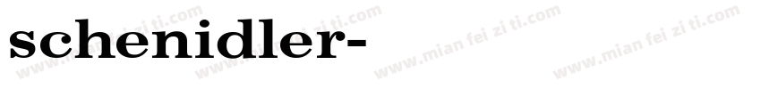schenidler字体转换