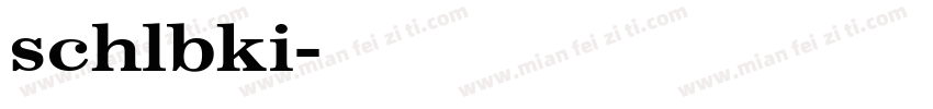 schlbki字体转换