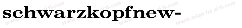 schwarzkopfnew字体转换